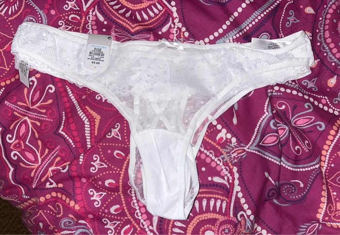 Lot de 3 strings blanc dentelle Primark
