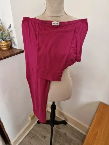 Leggings fashion+ couleur framboise taille 46