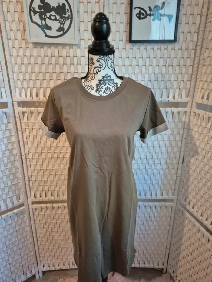 💕Jolie Robe T-shirt / Sweat Kaki JDY femmeTaille M/ 38 💕 - photo numéro 3
