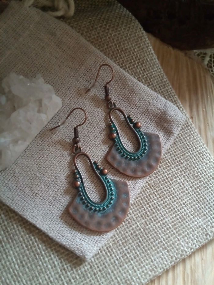 Boucles d'oreilles ethniques - photo numéro 2