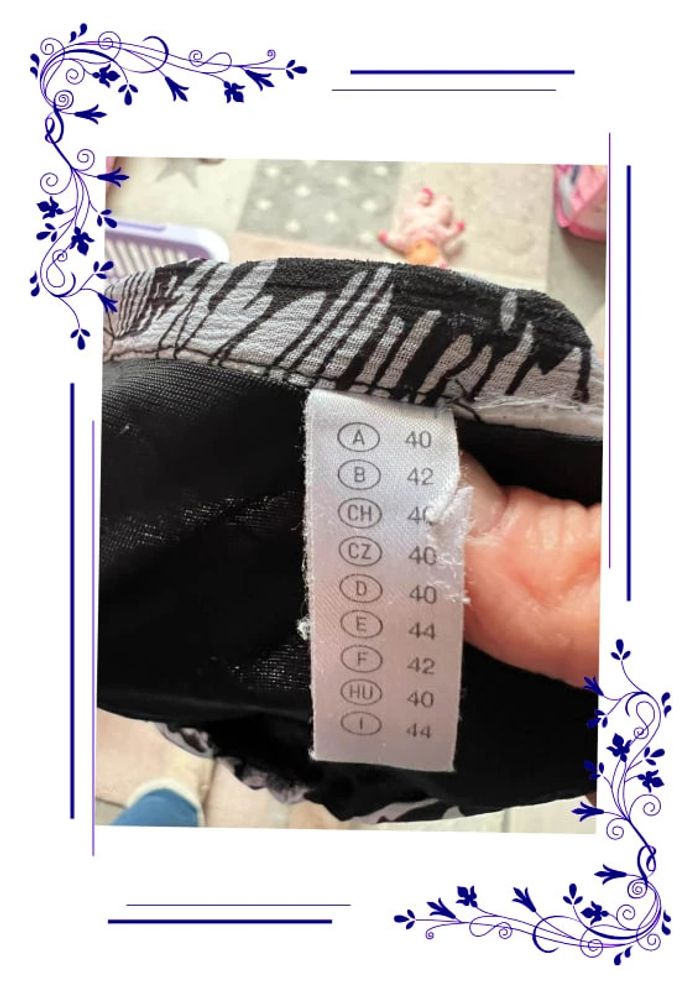 Jolie jupe légère Yessica noir et blanc taille 42 fr - photo numéro 4