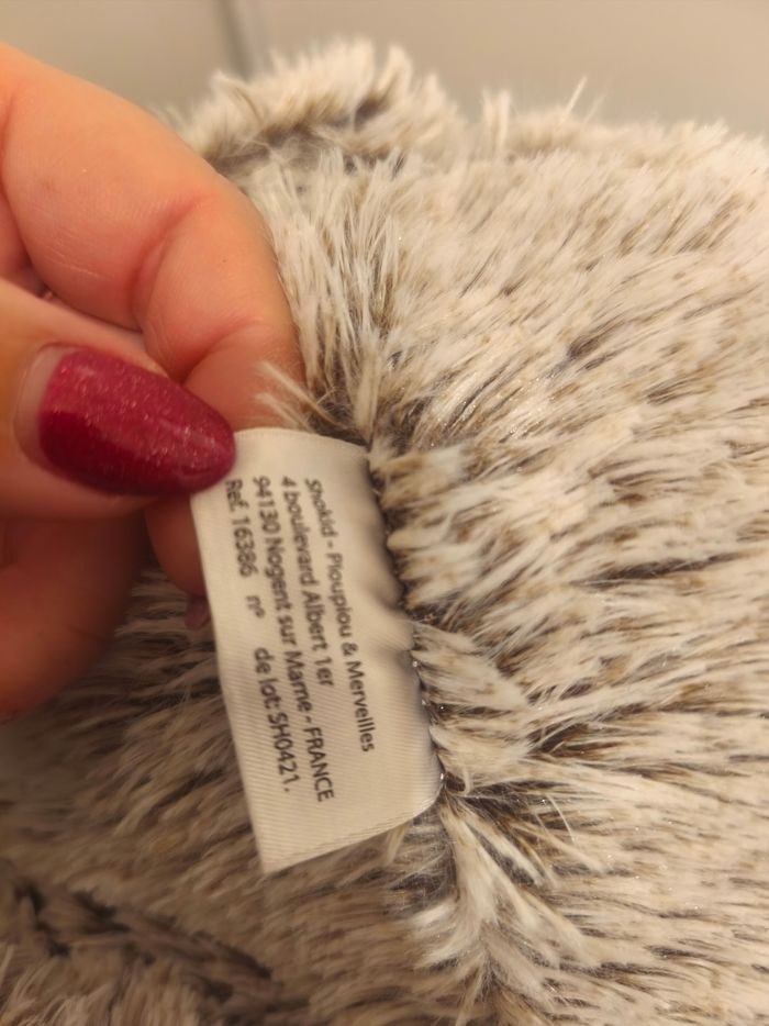 Grosse peluche hippopotame grise - photo numéro 3