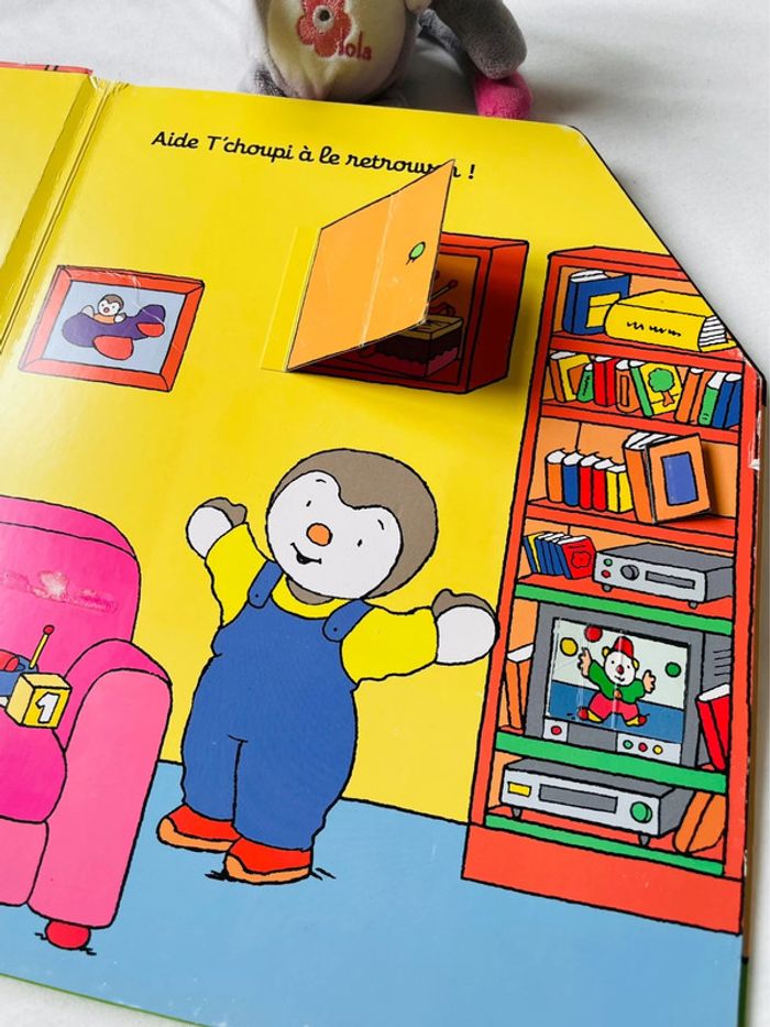 Livre à volet à rabat animation tchoupi La maison de tchoupi vintage - photo numéro 4