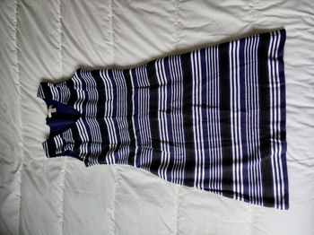 Robe ESPRIT marinière marine noire blanche flo3840