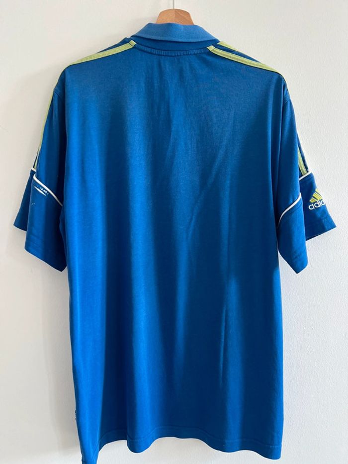 Polo de sport Adidas vintage taille L couleur bleu & vert. - photo numéro 8