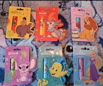 Lot de 6 baumes à lèvres disney