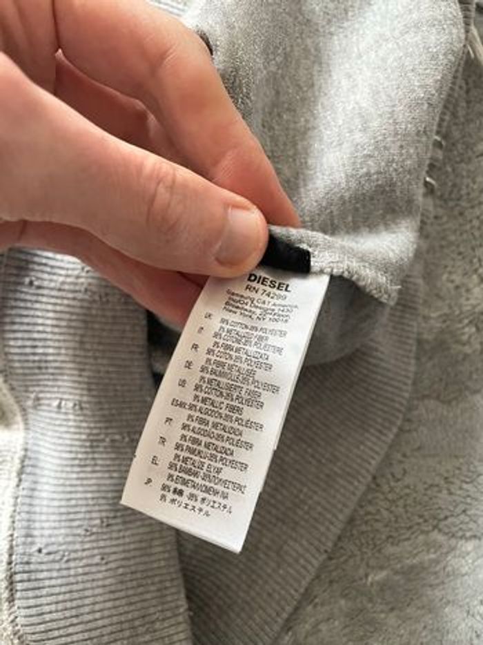 Sweat Diesel Destroy doublure argentée & piercing - Taille M - photo numéro 6