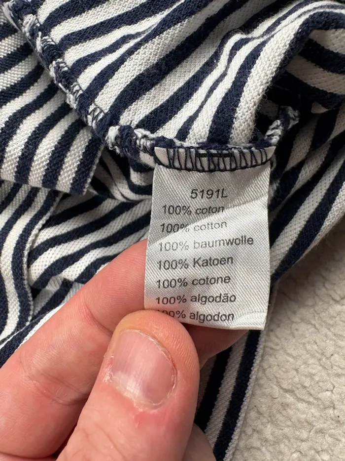 Polo à rayures Lacoste | Bleu marine et blanc | Taille XXL - photo numéro 7