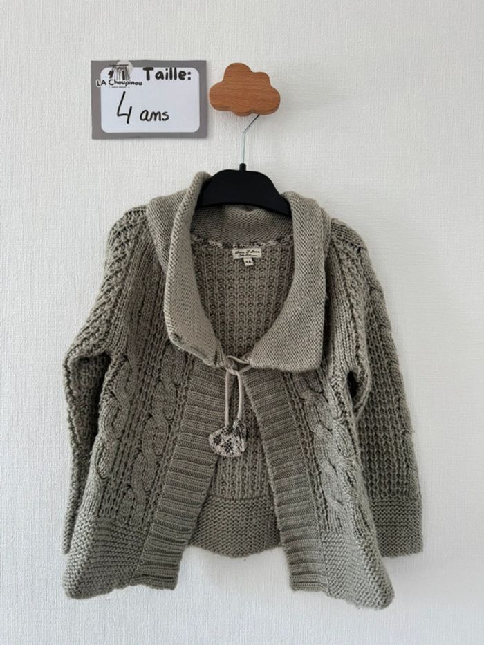 Gilet gris - taille 4 ans 🌸