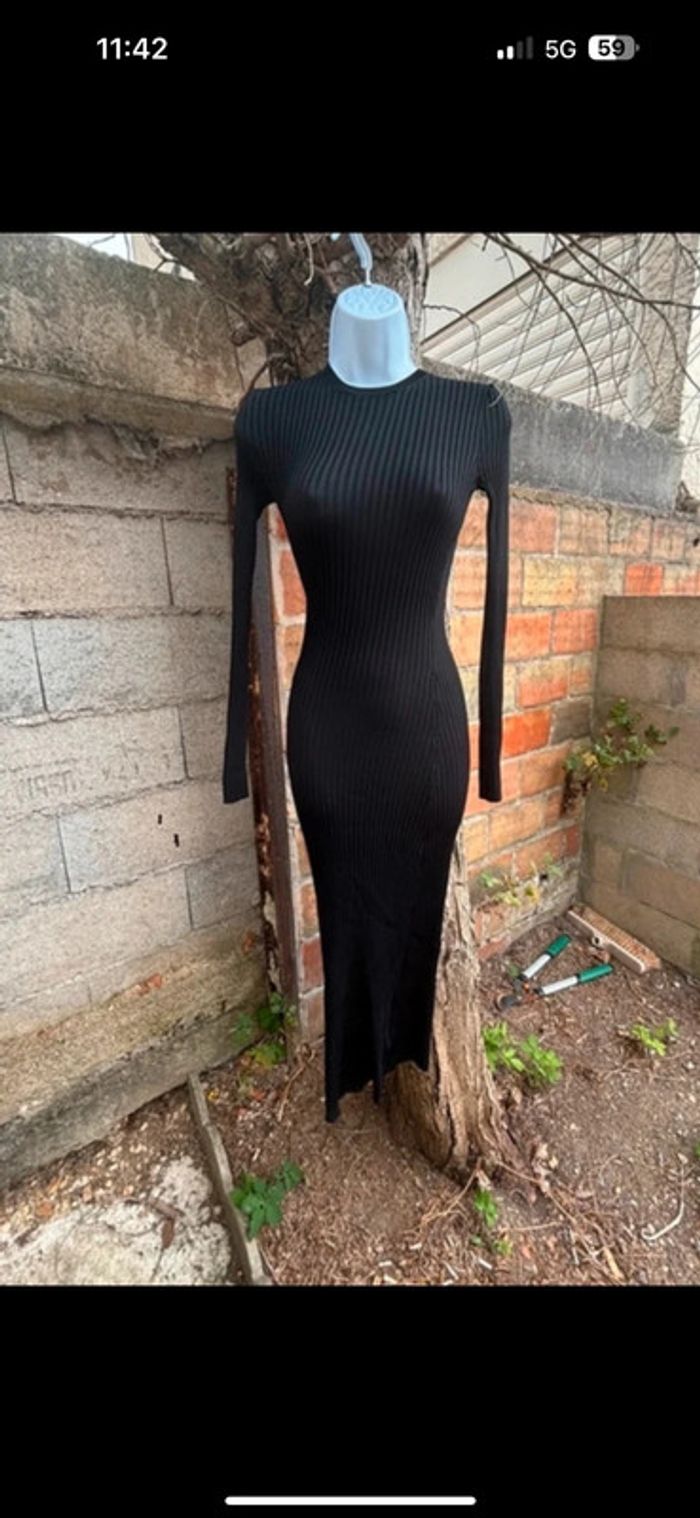 Robe noire Zara neuve - taille S - manches longues - photo numéro 3