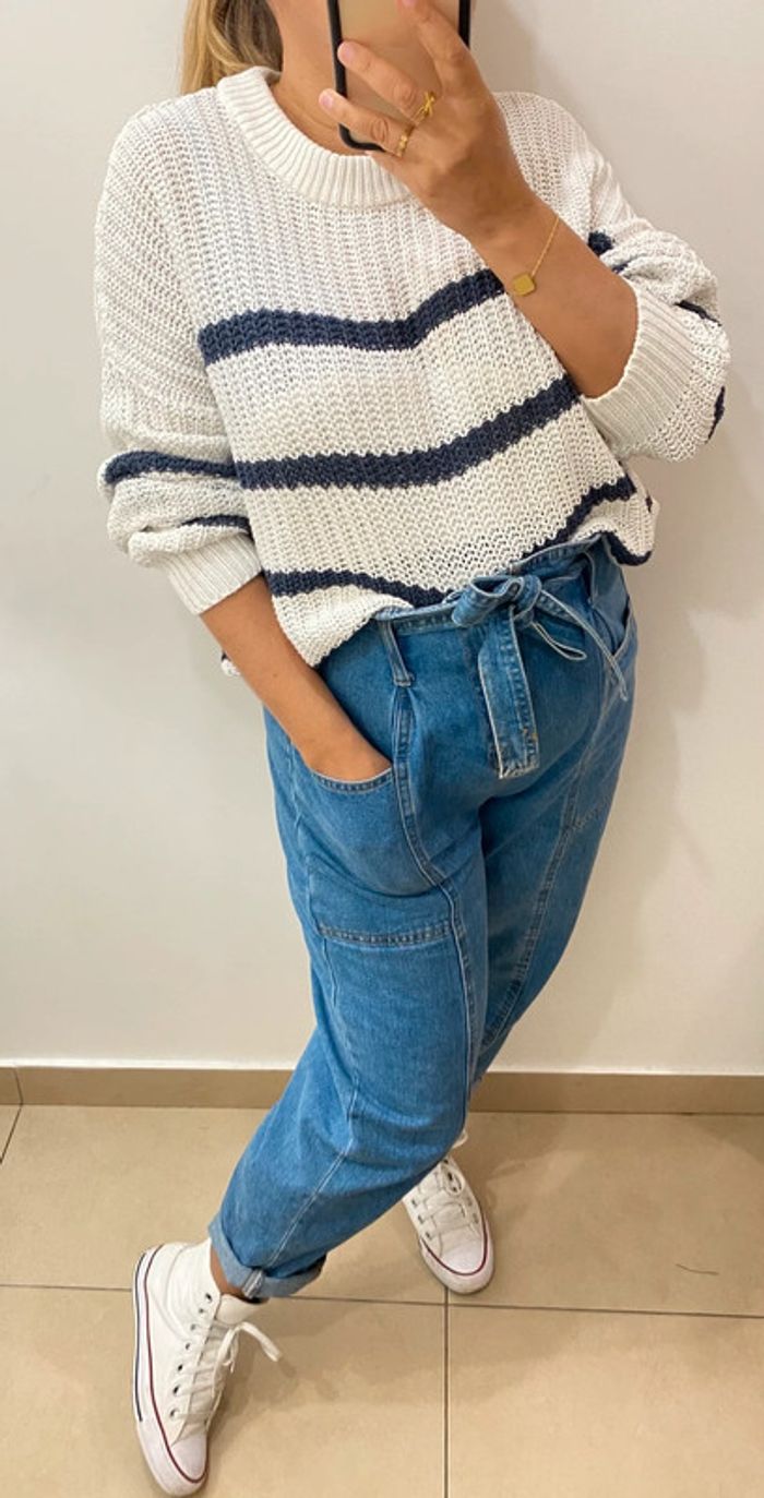 Superbe Pull Bicolore Taille M - photo numéro 6