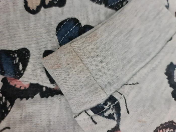 Veste mégère papillons  grises fille 4 ans tissaia - photo numéro 4