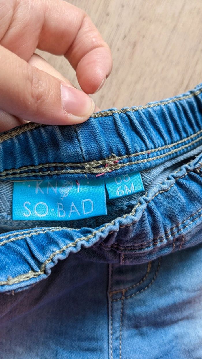 Short bébé 6 Mois bleu jean - photo numéro 4