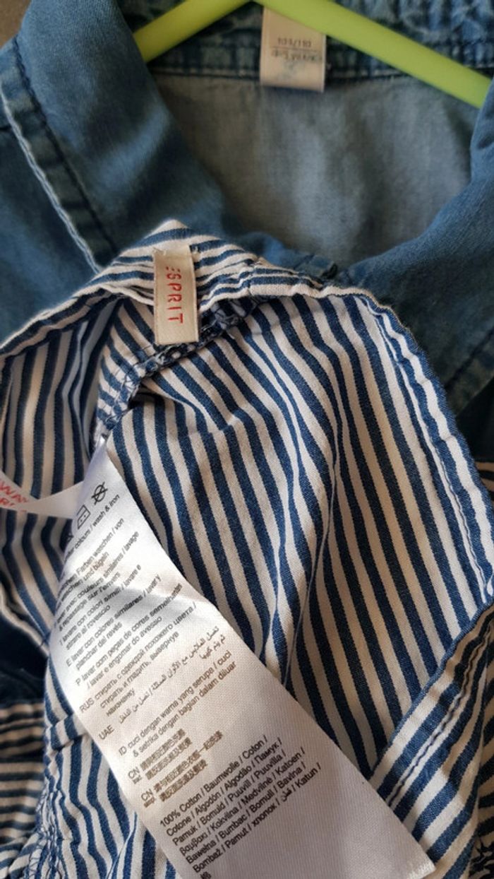 Robe jeans et à rayures Esprit - photo numéro 3