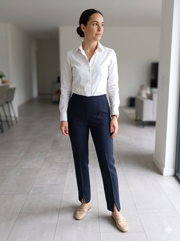 pantalon marine Taille 38 Zara - photo numéro 1