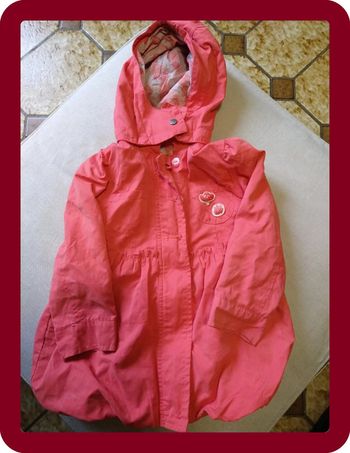 Manteau imperméable demi-saison taille 3 ans (94cm) Vertbaudet en très bon état