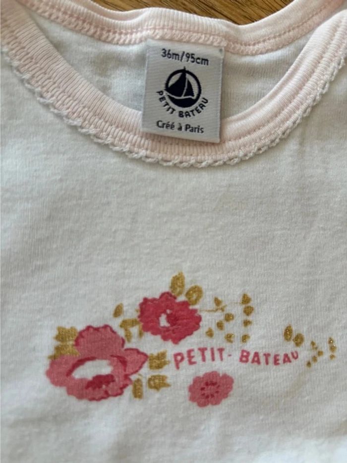 Lot de 5 bodies MC Petit Bateau 36M - photo numéro 8