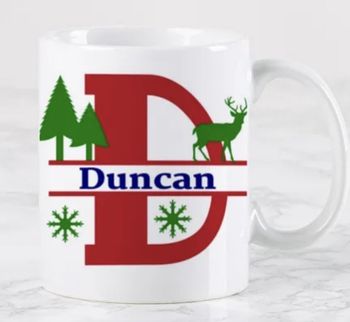 Mug de Noël monogramme