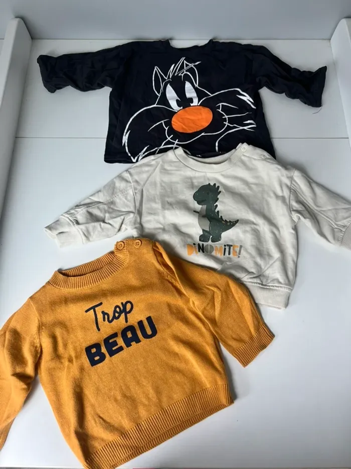 3 tenues bébé garçon 6 mois - photo numéro 3