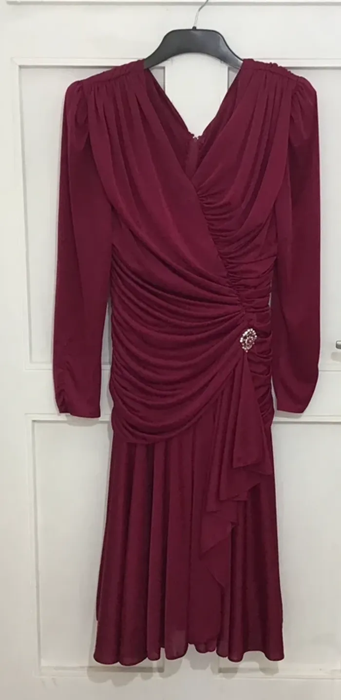 robe coktail drapée - photo numéro 2