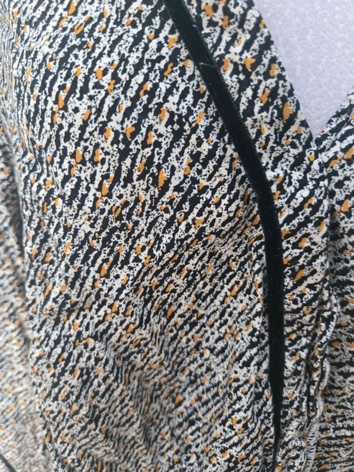 Blouse Noir et beige Chemins blancs Taille 42 - photo numéro 2