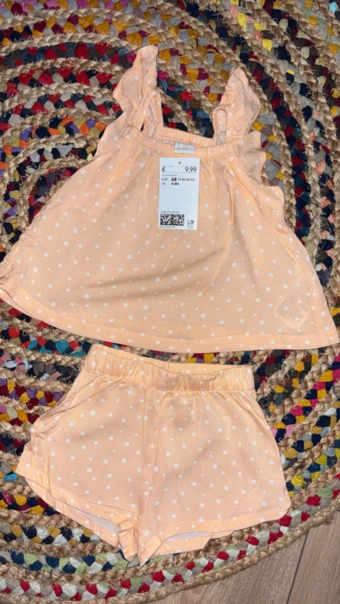 Ensemble bébé fille short blouse