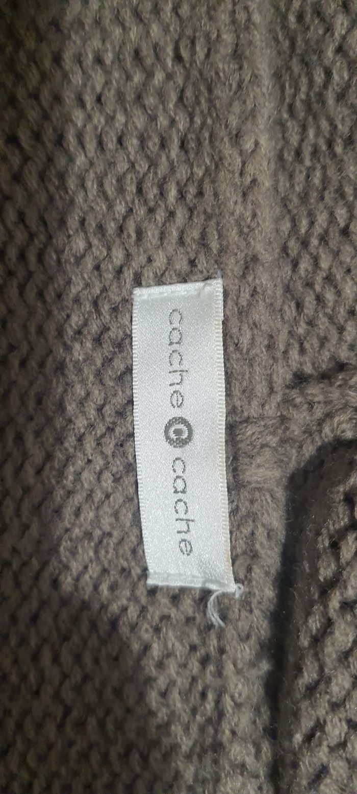 Veste laine marron  très bon état - photo numéro 5