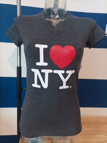 Jolie tee-shirt gris neuf I Love NY femme taille 38