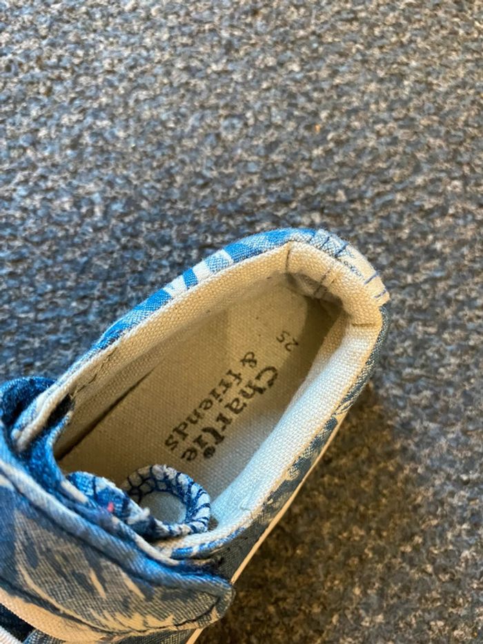 Chaussures mi-saison bleues palmiers blancs taille 25 - photo numéro 2