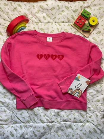 sweat oversize rose 12 ans gap