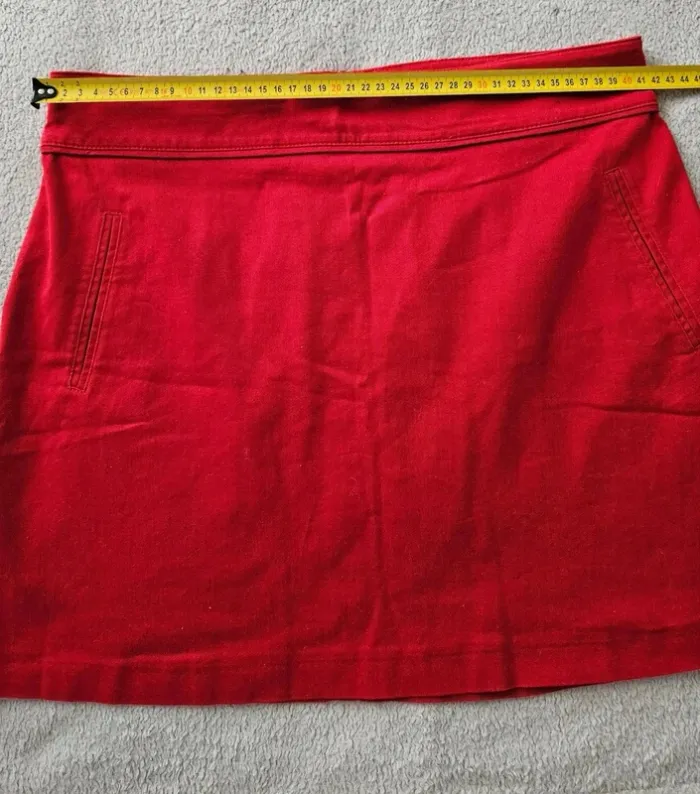 Jupe droite rouge taille 40 camaïeu - photo numéro 7