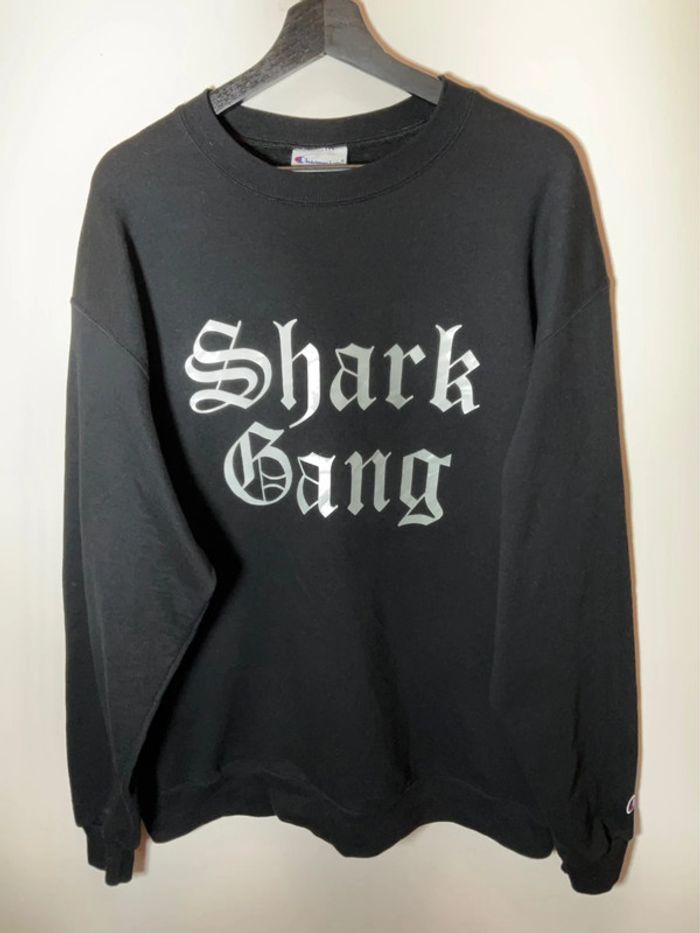 Sweat graphique à col rond noir pour homme Champion Shark Gang taille XL 248