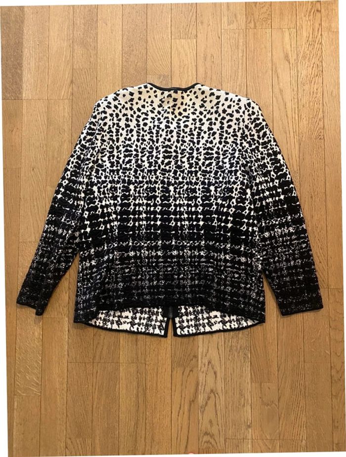 Veste en laine imprimé animal noire et blanc Stizzoli taille 50 (46 FR) - photo numéro 8