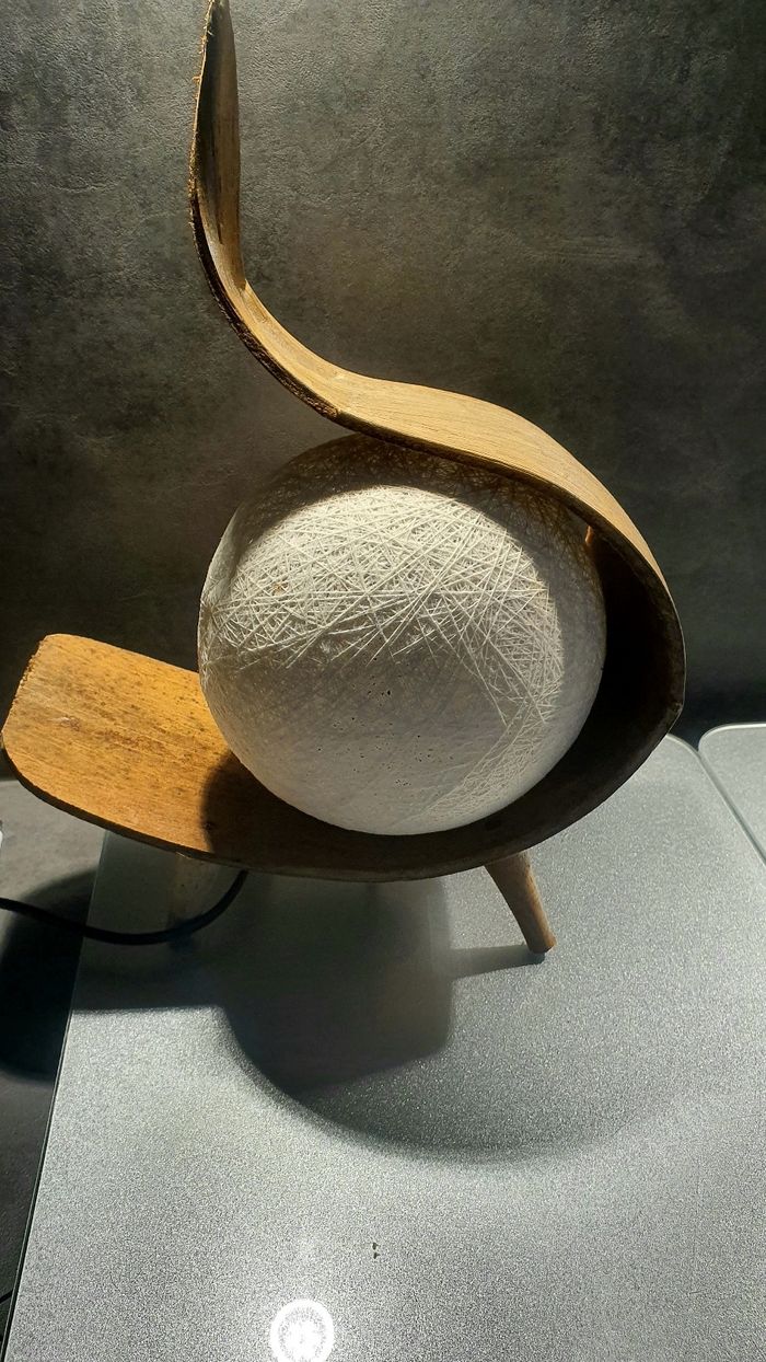 Lampe feuille artisanale noix de coco - photo numéro 6