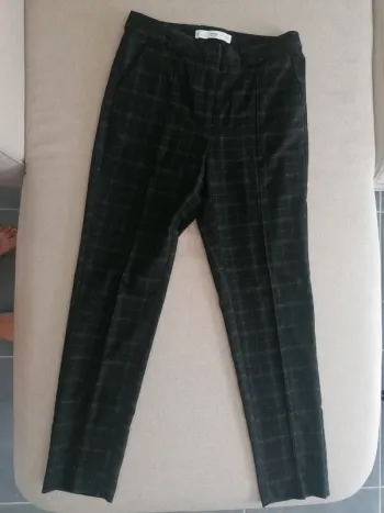 Pantalon à carreaux noir