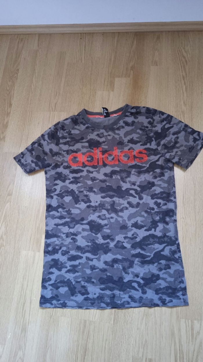 Tee-shirt Adidas noir camouflage homme en XS