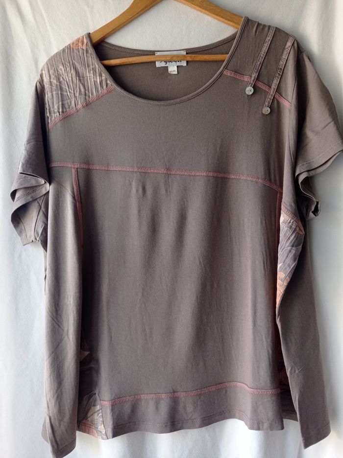 ENSEMBLE AFIBEL HAUT + JUPE Marron. - photo numéro 2
