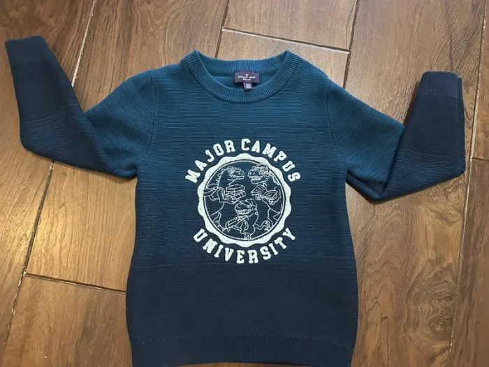 Pull tie and dye en coton bleu pétrole garçon Sergent Major 5 ans