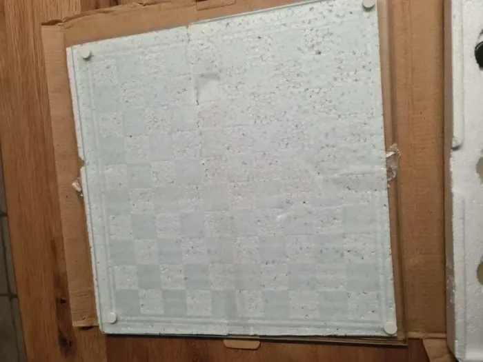 Proche du neuf grand Jeu De Dames En Verre, - photo numéro 5