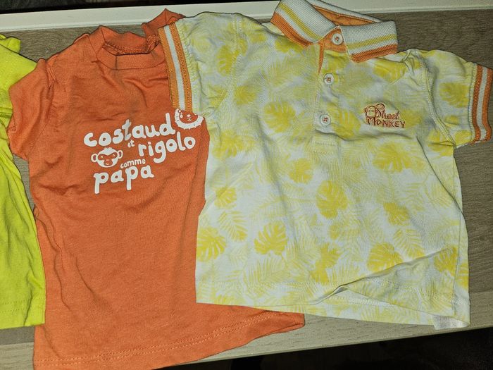 Lot t-shirt bébé 6 mois - photo numéro 3