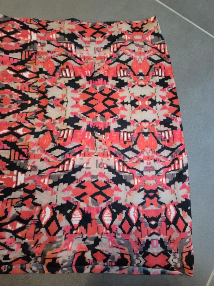 mini jupe moulante petits motifs rouge - photo numéro 2