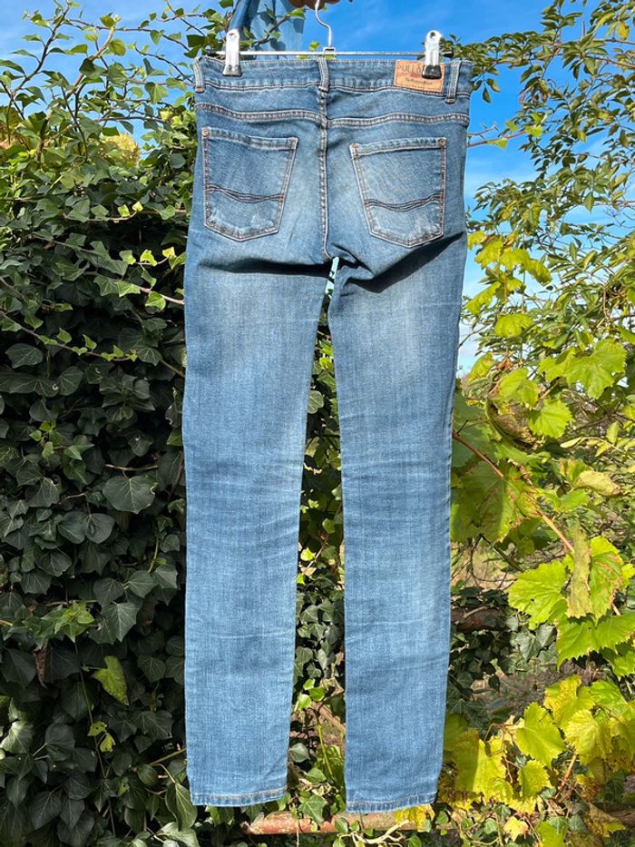 Jean skinny taille basse bleu nuancé - photo numéro 5