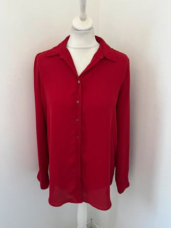 Chemise rouge bordeaux mango S