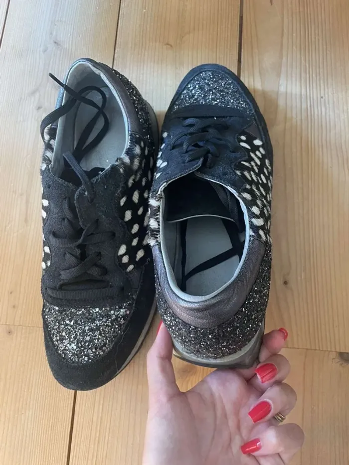 Sneakers paillettes & imprimés animaliers - photo numéro 4