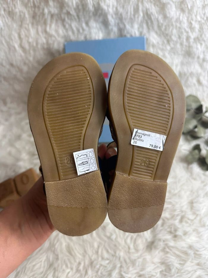 Paire de sandales bleu franco Romagnoli taille 26 - photo numéro 3