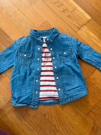 Ensemble chemise et tee shirt bout’chou mixte 9 mois