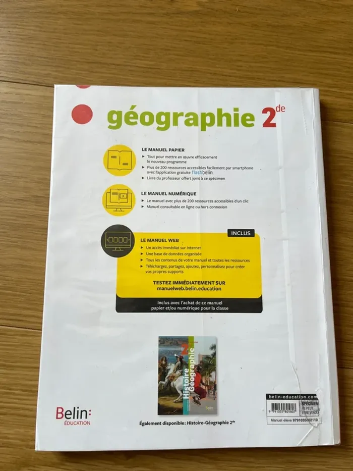 Livre géographie classe de 2de - photo numéro 2