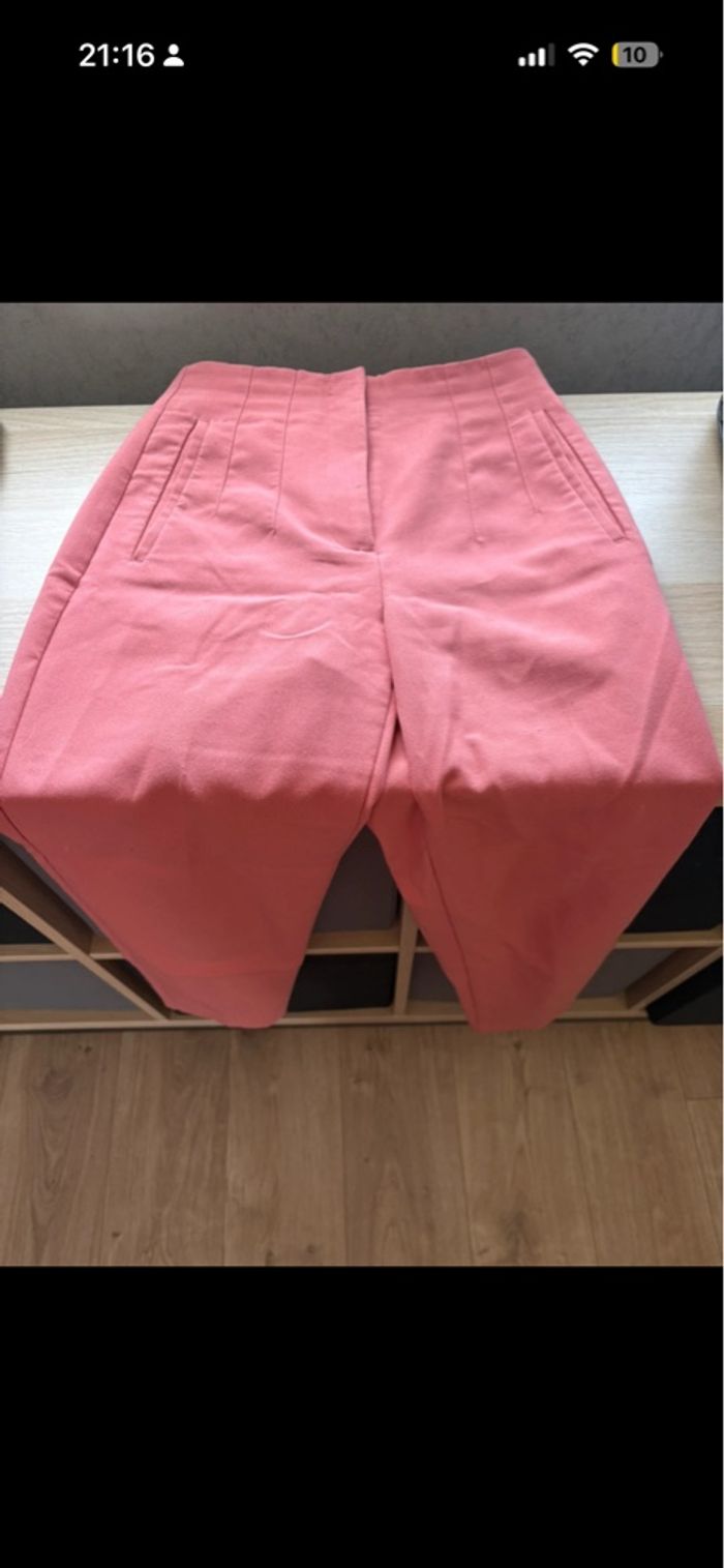 Pantalon droit rose