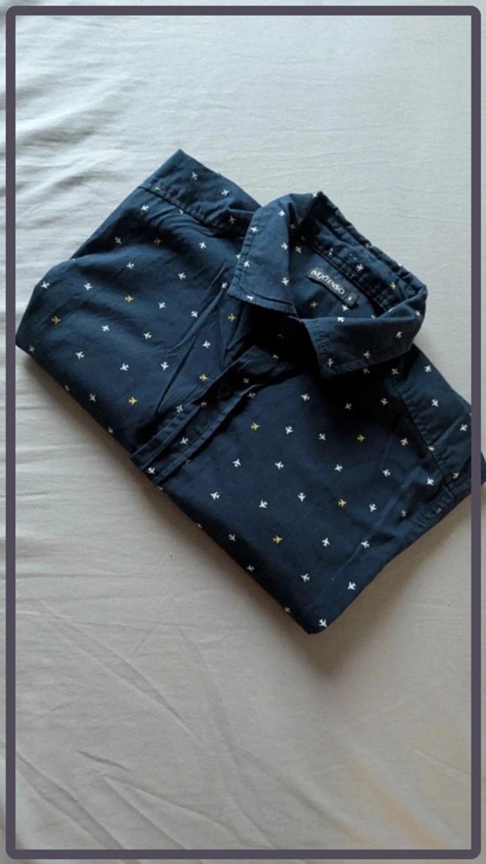 Chemise d'été taille S homme bleu