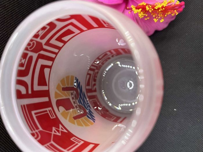 Gobelet en verre givré avec couvercle en bambou et paille Tahiti / Tatouage Polynésien / Patutiki - photo numéro 2